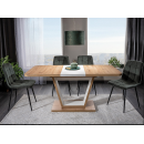 Стол обеденный SIGNAL NIGEL дуб артизан/белый мат 120-160/80